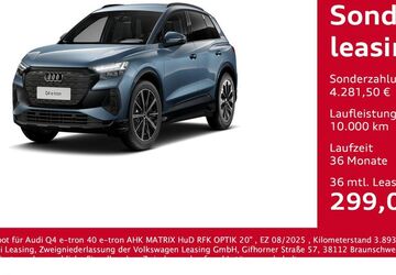 Audi Q4 e-tron 3.893 km 41.750 &euro; Bernsdorf 09337