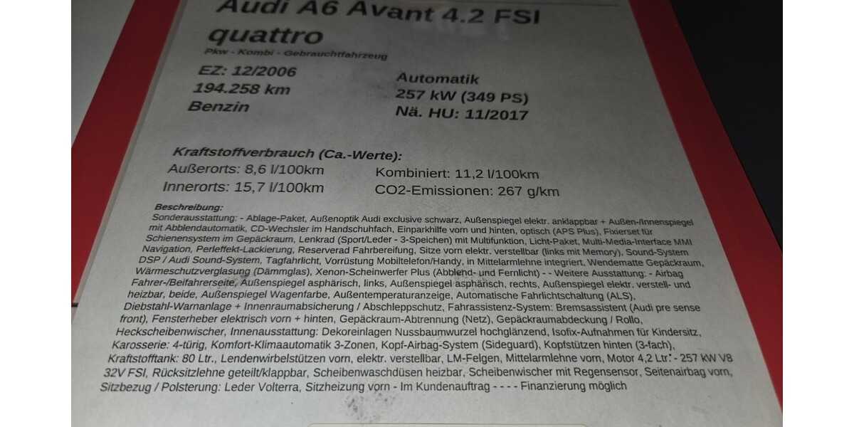 Audi A6 225.000 km 2.200 &euro; Chemnitz 09111