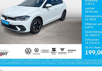 VW Polo 5.484 km 24.975 &euro; Bernsdorf 09337